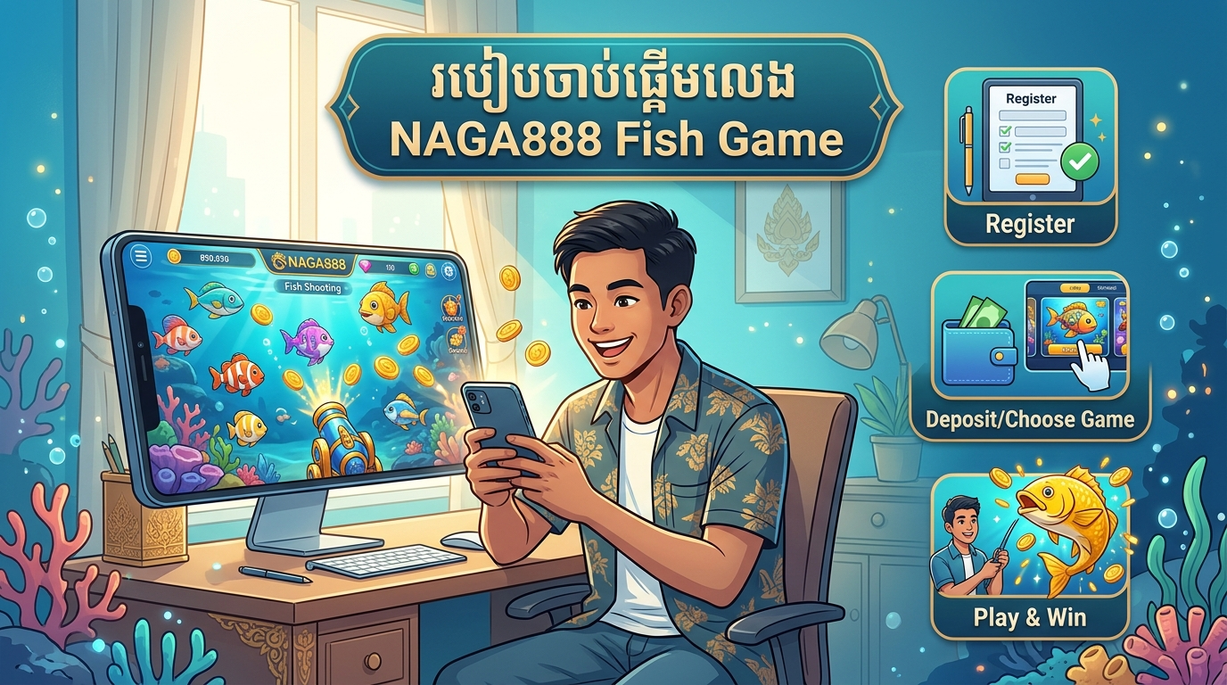 របៀបចាប់ផ្តើមលេង NAGA888 Fish Game